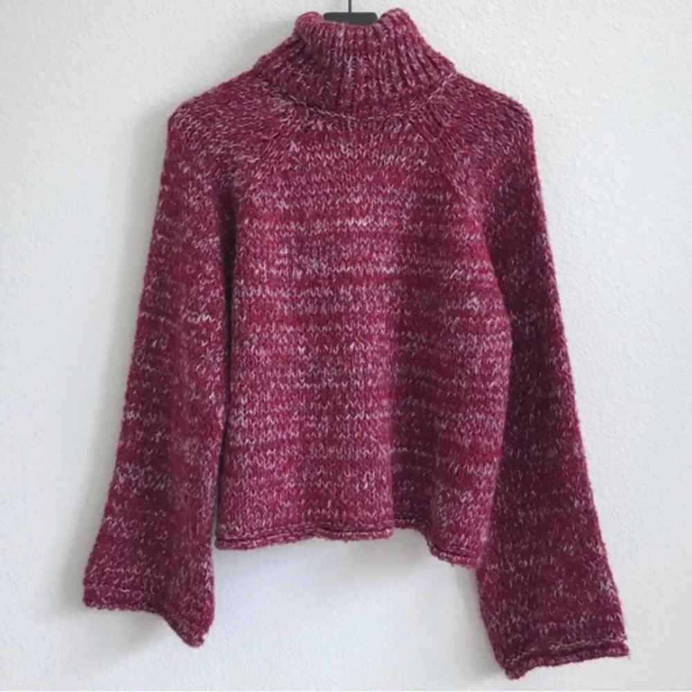 New! Urban Outfitters Turtleneck Chunky Knit Bell Sleeve Sweater